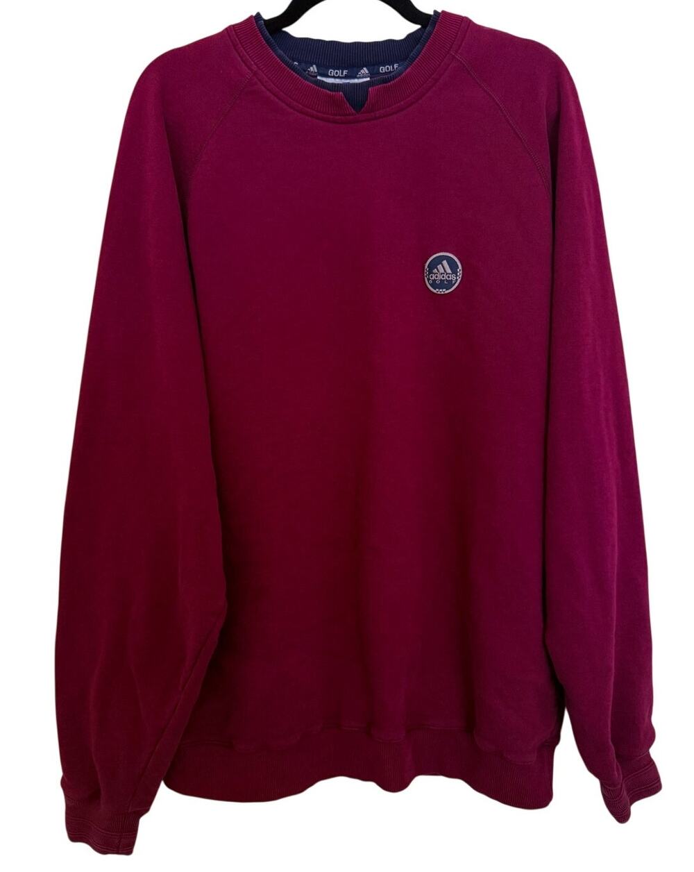 Adidas Golf Burgundy Embroidered Sweater Size Large Vintage 90s Crewneck Unisex